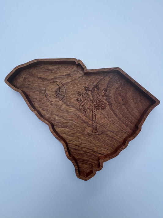 South Carolina Shaped Hardwood Serving Tray