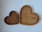 Heart-Shaped Wooden Set of Two Serving Dishes