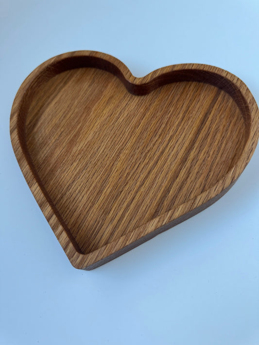 Wooden Heart-Shaped Candy Dish