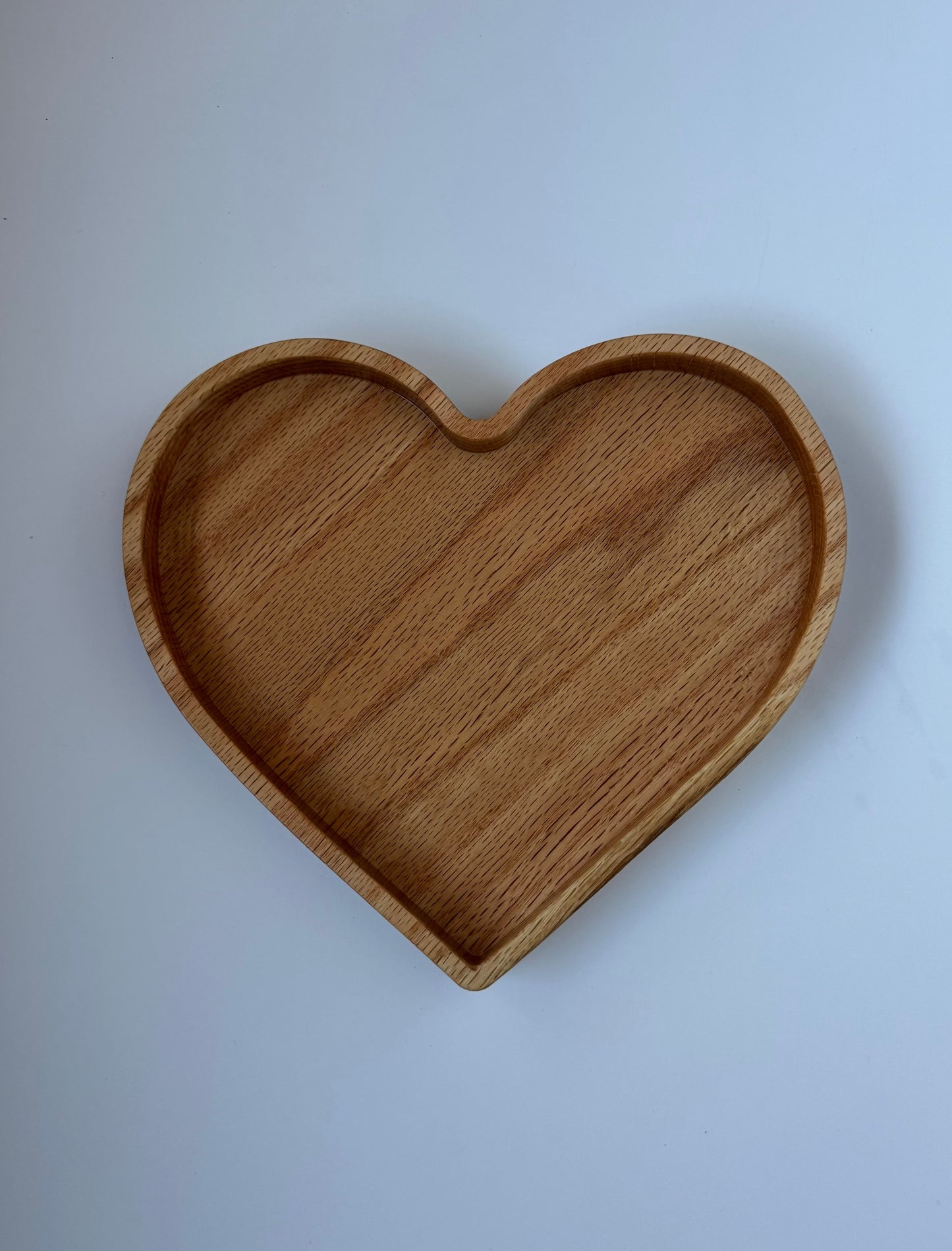 Heart-Shaped Wooden Set of Two Serving Dishes
