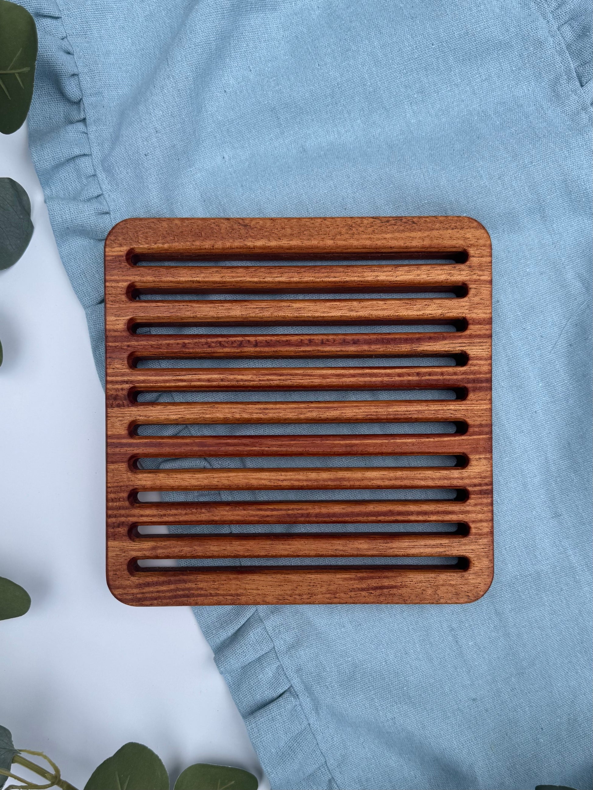 African Mahogany 8inch Kitchen Trivet