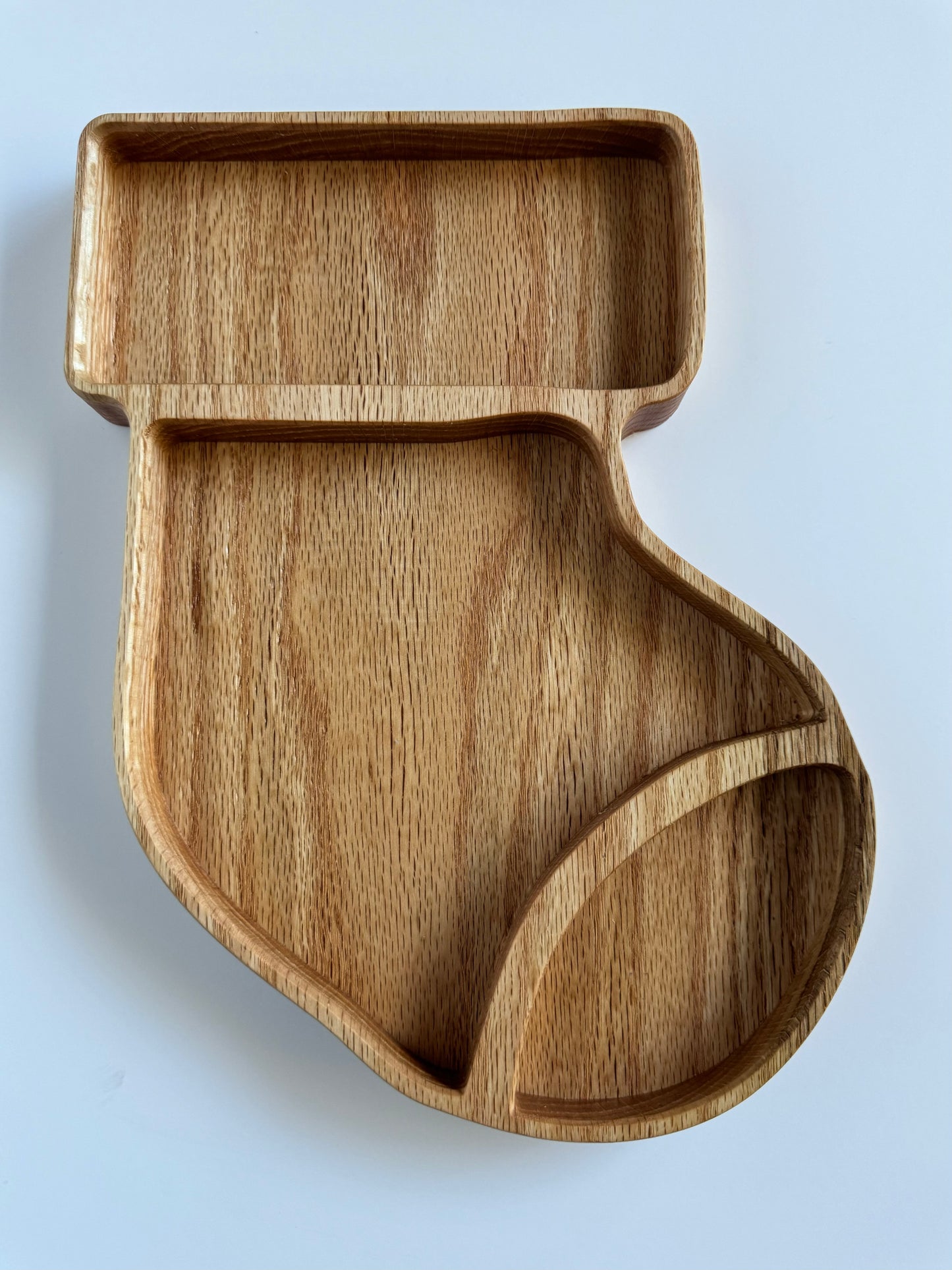 Wooden Christmas Stocking Serving Tray